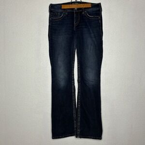Silver Jeans Co Womens Jeans Flare Bootcut Dark Wash Denim SJ K214‎ Size 29